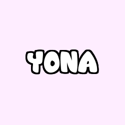 Coloriage pr&eacute;nom YONA