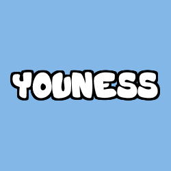 Coloriage pr&eacute;nom YOUNESS