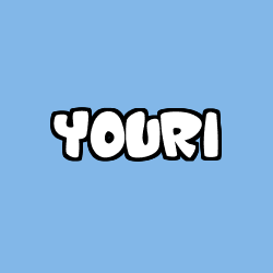 Coloriage pr&eacute;nom YOURI