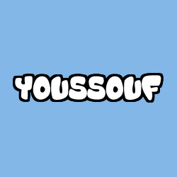 Coloriage pr&eacute;nom YOUSSOUF