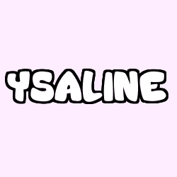 Coloriage prénom YSALINE