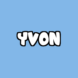 Coloriage prénom YVON