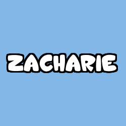Coloriage prénom ZACHARIE