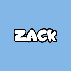 Coloriage prénom ZACK