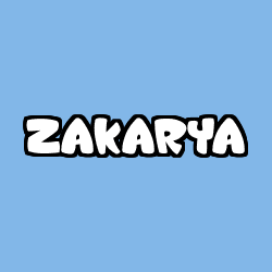 Coloriage prénom ZAKARYA