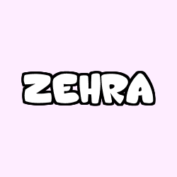 Coloriage prénom ZEHRA