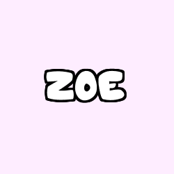 Coloriage prénom ZOE