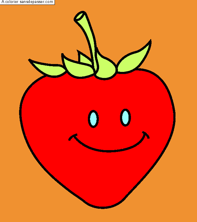Fraise souriante par un invit&eacute;