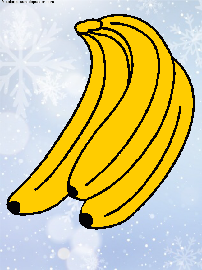 Coloriage Bananes par un invité