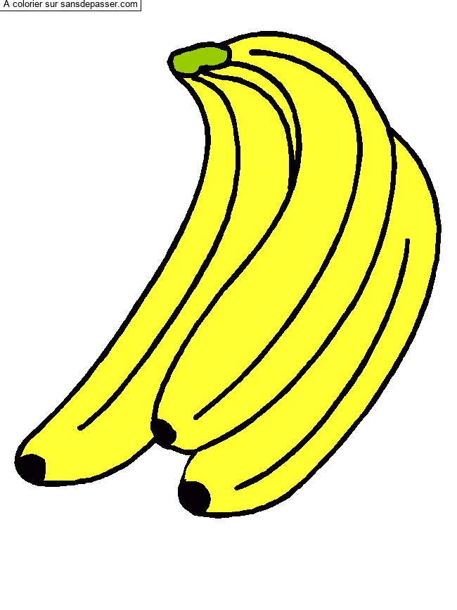 Coloriage Bananes par un invité