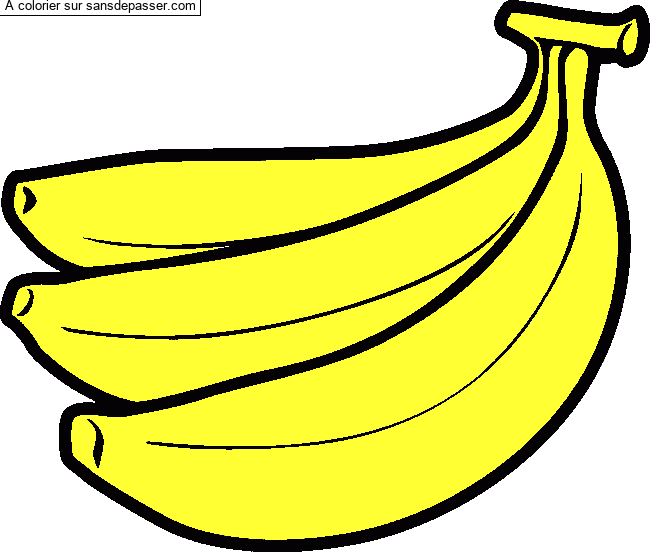 Coloriage Trois bananes  par LEANA