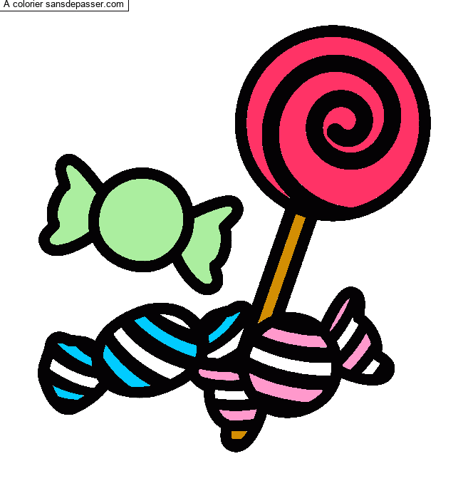 Bonbons et sucettes par un invit&eacute;