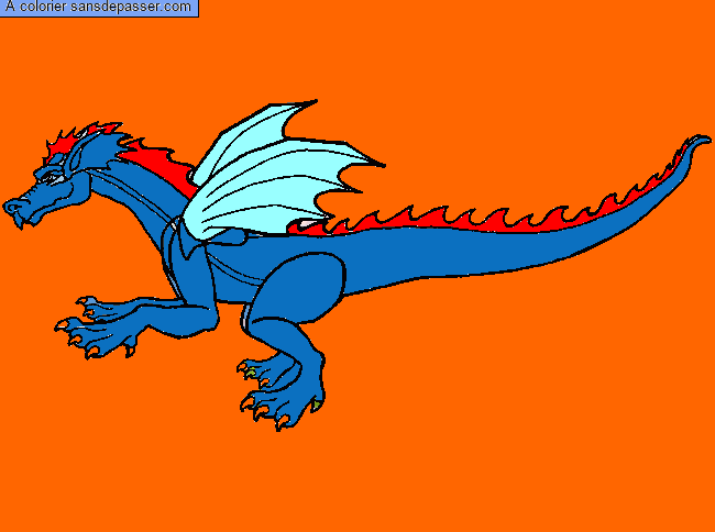 Coloriage Dragon volant
