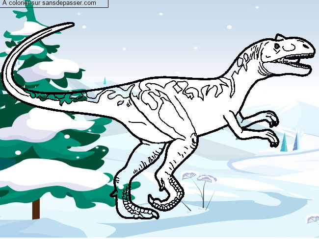 Coloriage Allosaurus par un invit&eacute;