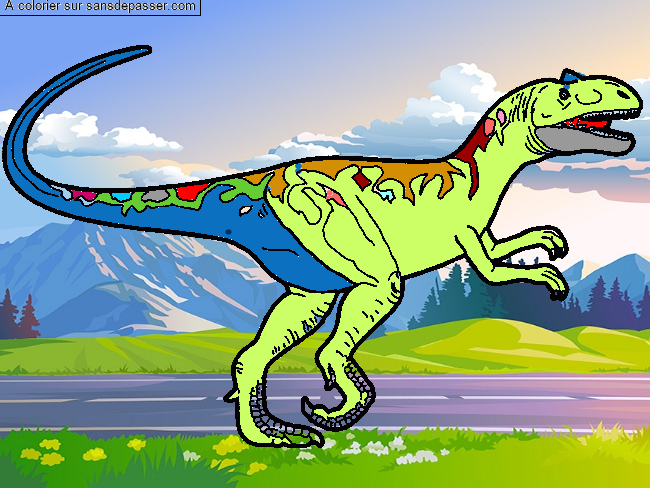 Coloriage Allosaurus par blaireau