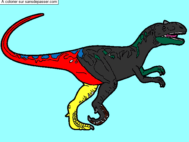 Coloriage Allosaurus par Matti et Mah&eacute;