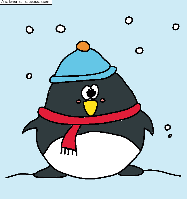 Pingouin sous la neige par un invit&eacute;