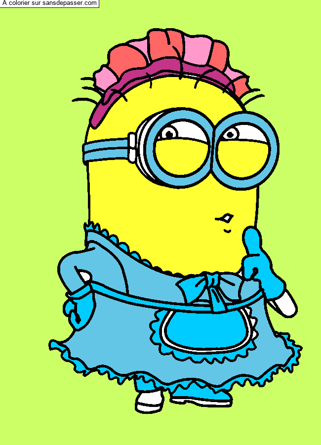 Coloriage Madame minion par quoicoubais