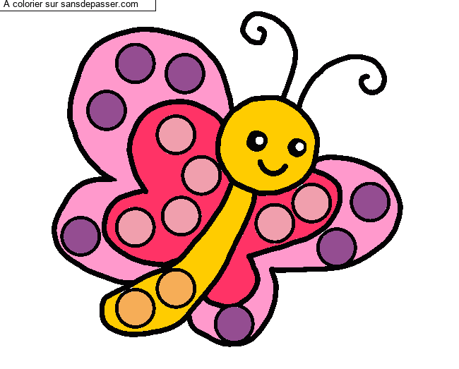 Petit papillon &agrave; gommettes par un invit&eacute;