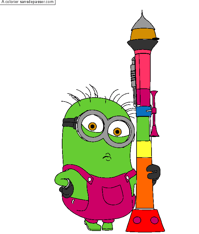Coloriage Minion bazooka par un invité