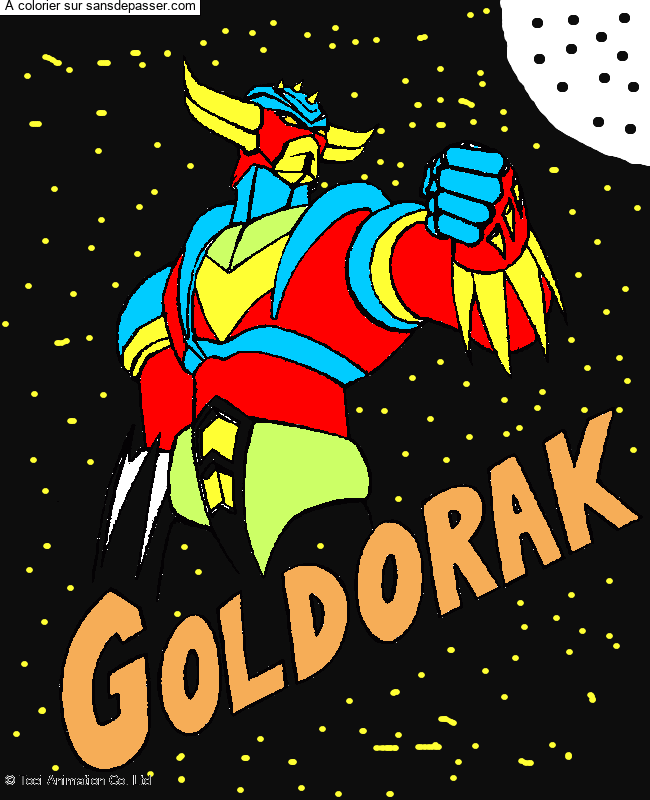 Coloriage Goldorak le robot par Matti et Mah&eacute;