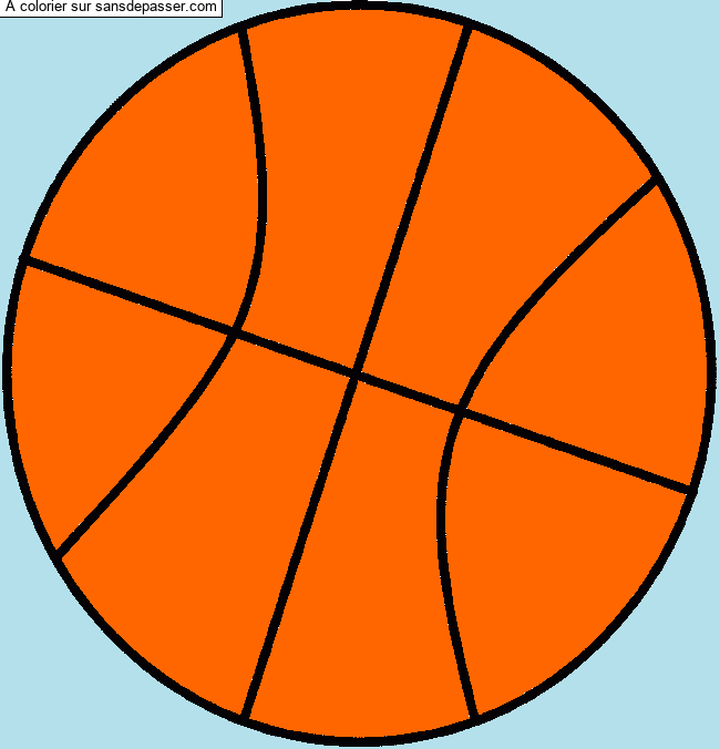 Coloriage Ballon de basket par LEANA