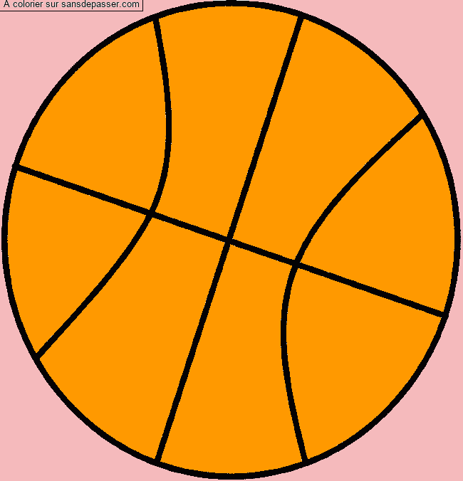 Coloriage Ballon de basket par un invité