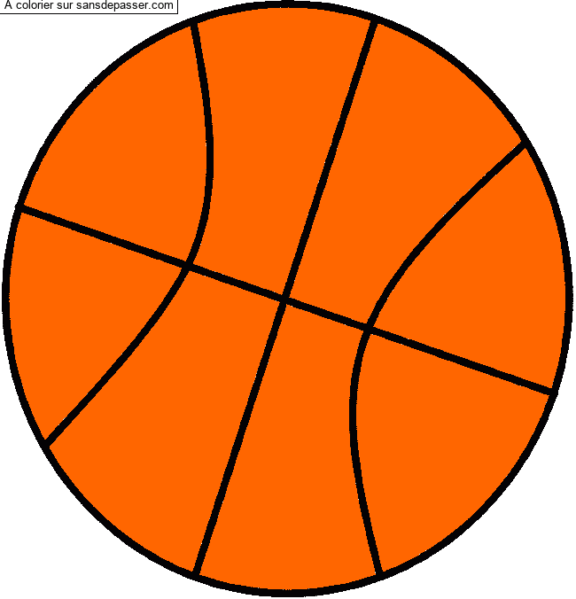 Coloriage Ballon de basket par Ma&iuml;ssa 