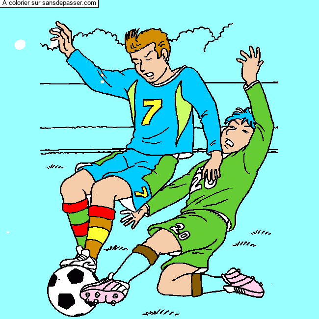 Coloriage Match de football