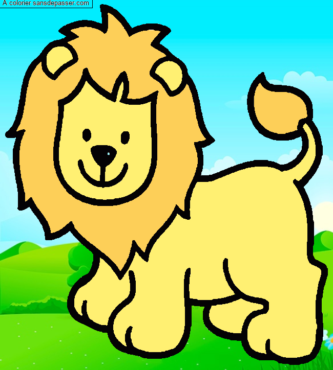 Lion souriant par Pinou