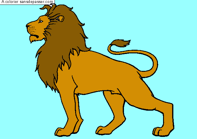 Lion majestueux par un invit&eacute;