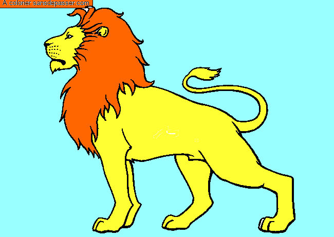 Lion majestueux par un invit&eacute;