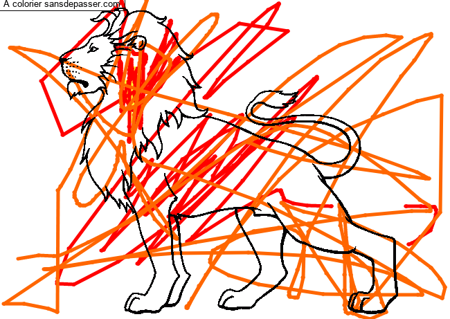 Lion majestueux par un invit&eacute;