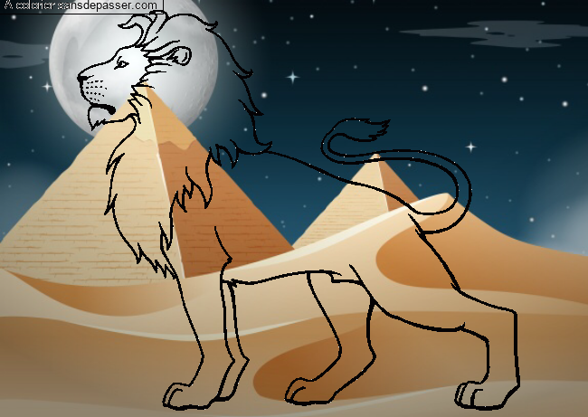 Lion majestueux par un invit&eacute;