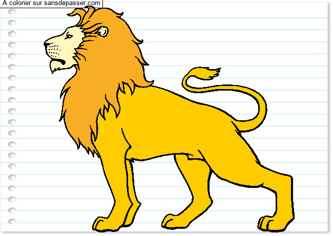 Coloriage Lion majestueux par CamilleRoustan