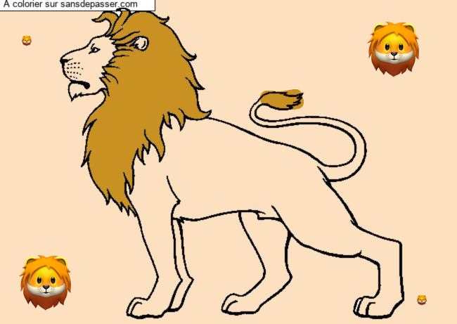 Lion majestueux par un invit&eacute;