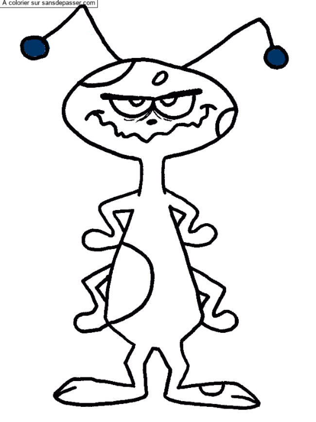 Extraterrestre grognon par un invit&eacute;