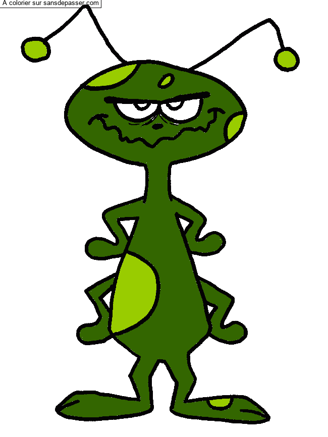 Extraterrestre grognon par un invit&eacute;