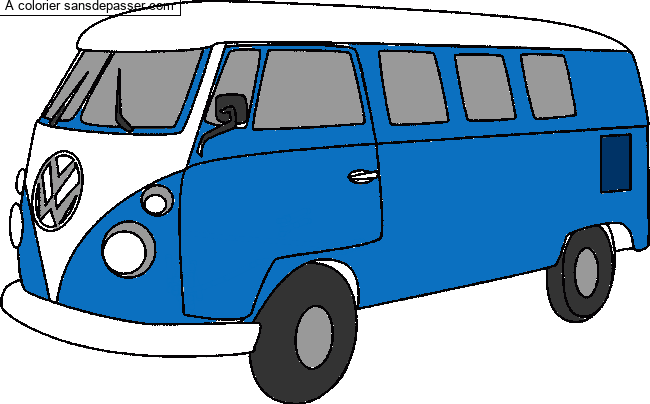 Coloriage Combi VW - Sans Dépasser