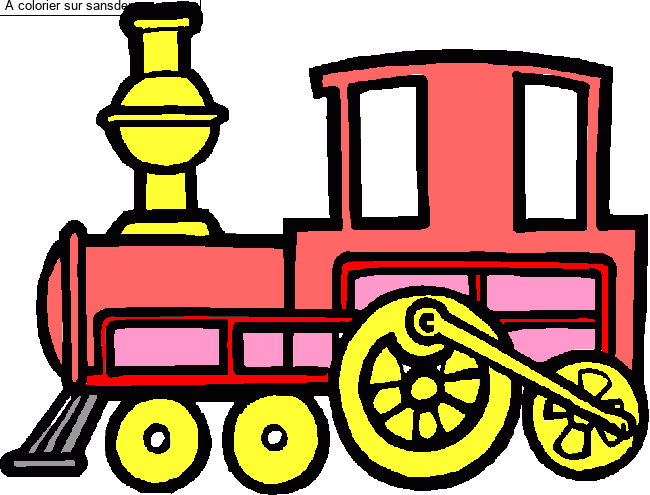 Coloriage Locomotive &agrave; vapeur par LEANA