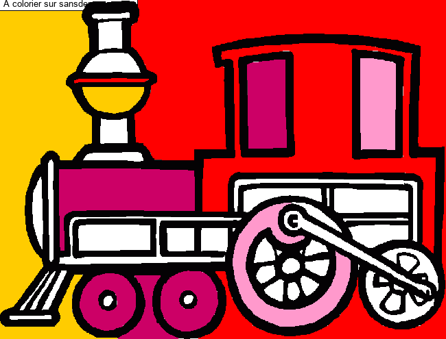 Locomotive &agrave; vapeur par un invit&eacute;