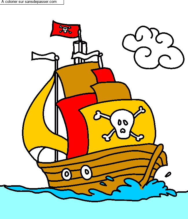 Bateau pirate par un invit&eacute;