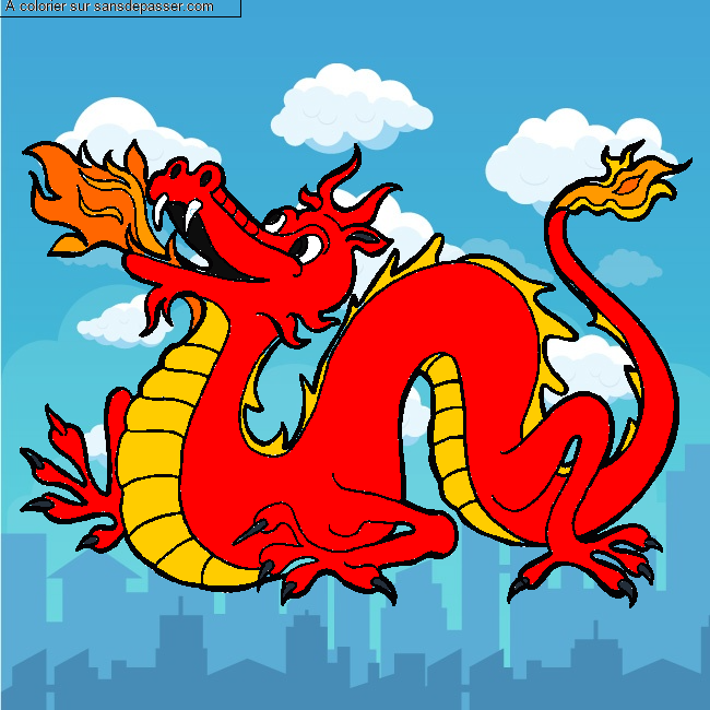 Dragon chinois par un invit&eacute;