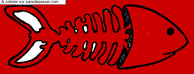 Coloriage Ar&ecirc;tes de poisson par un invit&eacute;