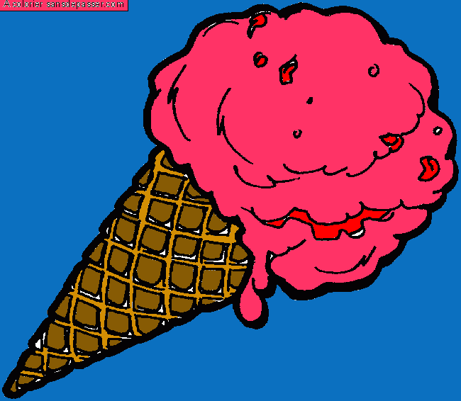 Cornet de glace par un invit&eacute;