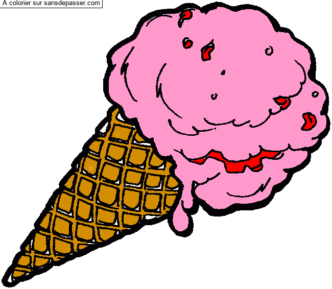 Cornet de glace par un invit&eacute;