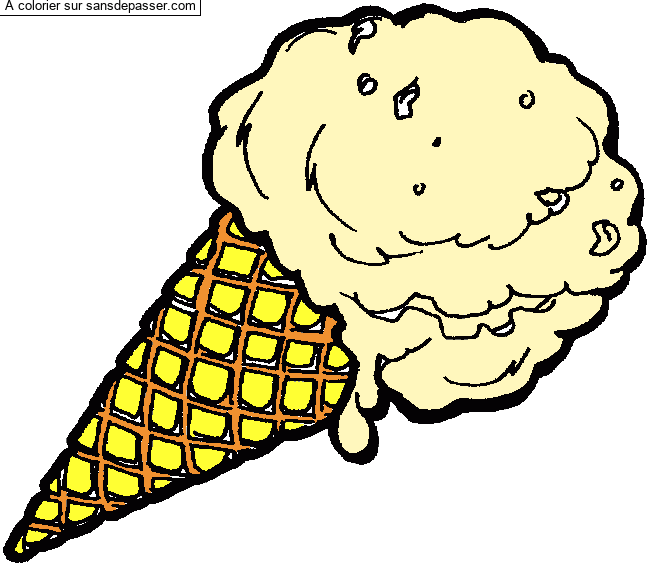 Cornet de glace par un invit&eacute;