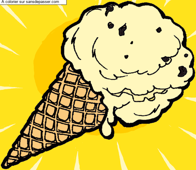 Cornet de glace par un invit&eacute;