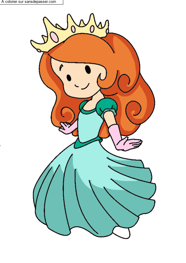Princesse souriante par un invit&eacute;