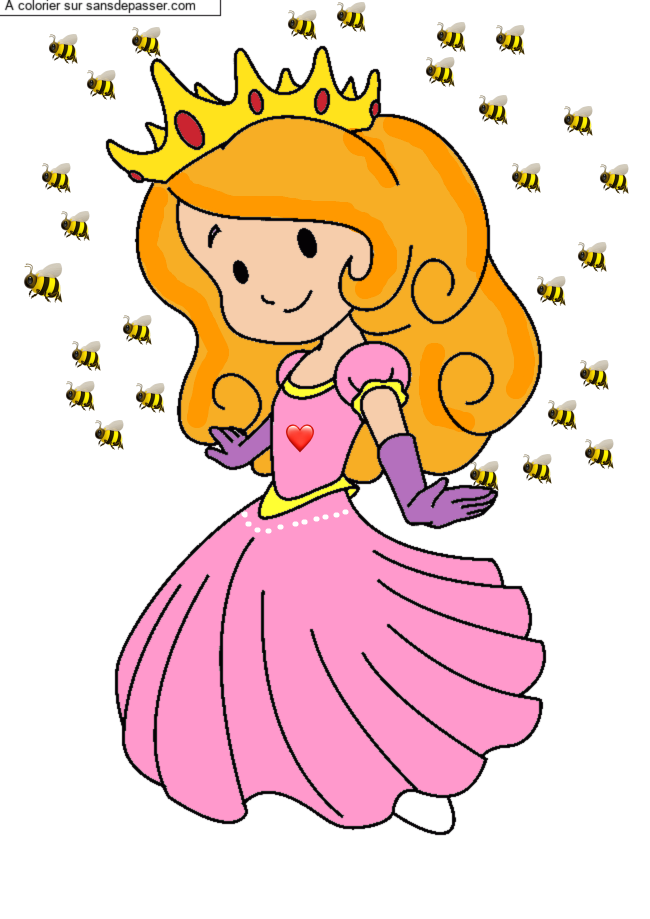 Princesse souriante par un invit&eacute;